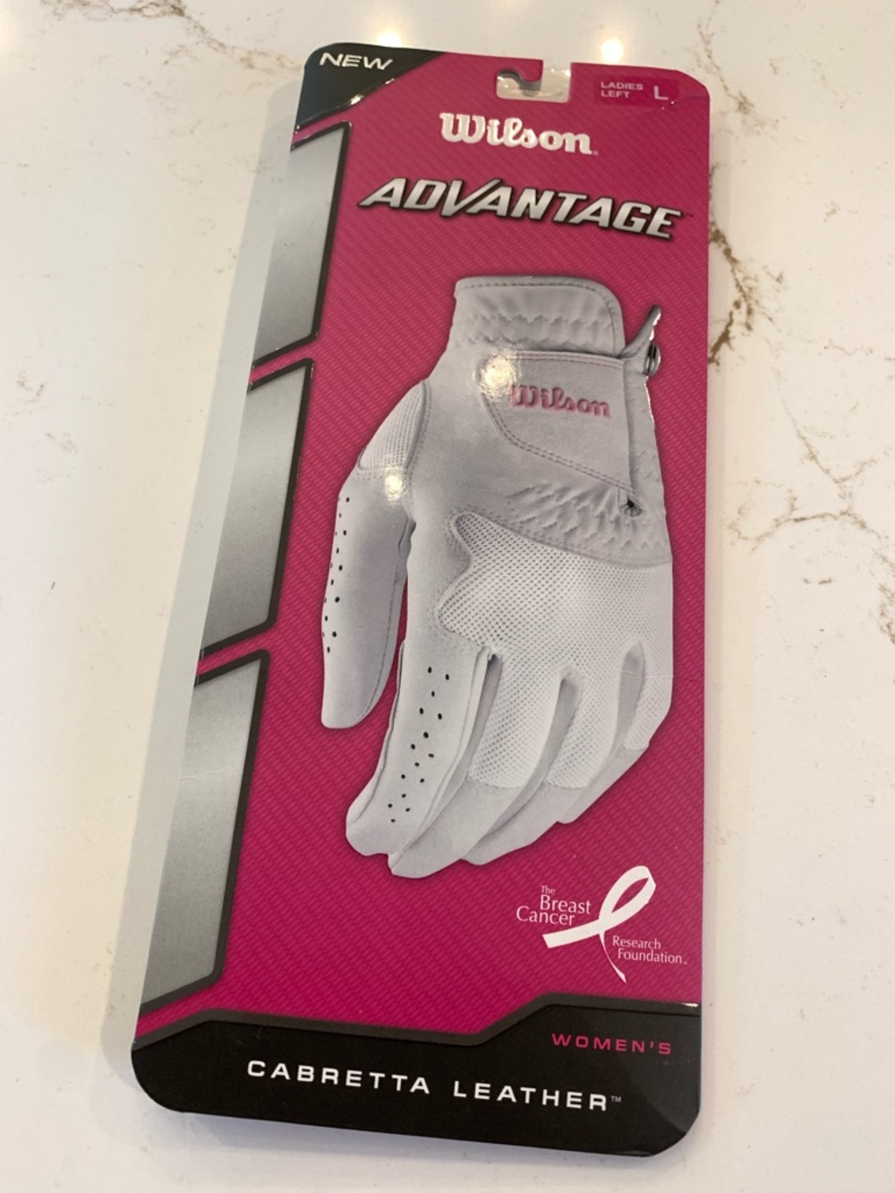 Wilson Advantage Womens Golf Glove White  Leather Left Hand Size Large NEW.